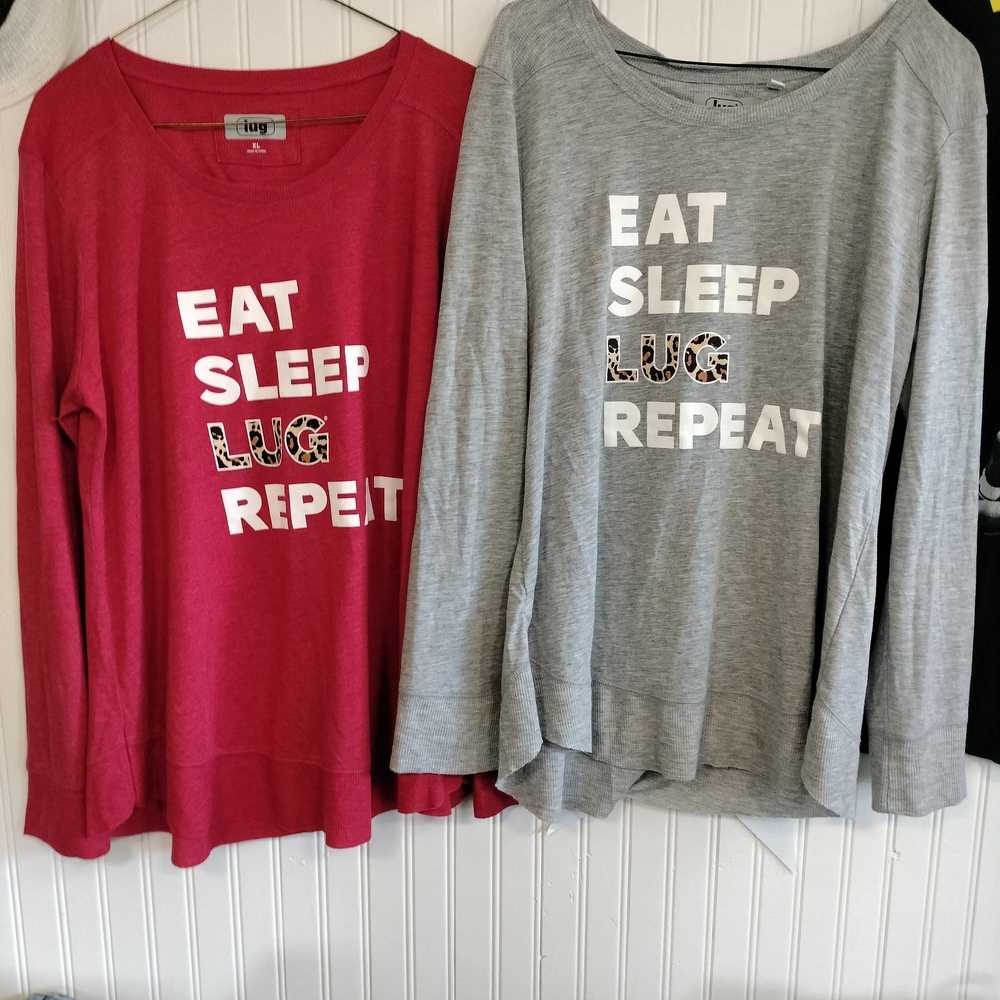 Lug Red and Gray Slogan Sweatshirts